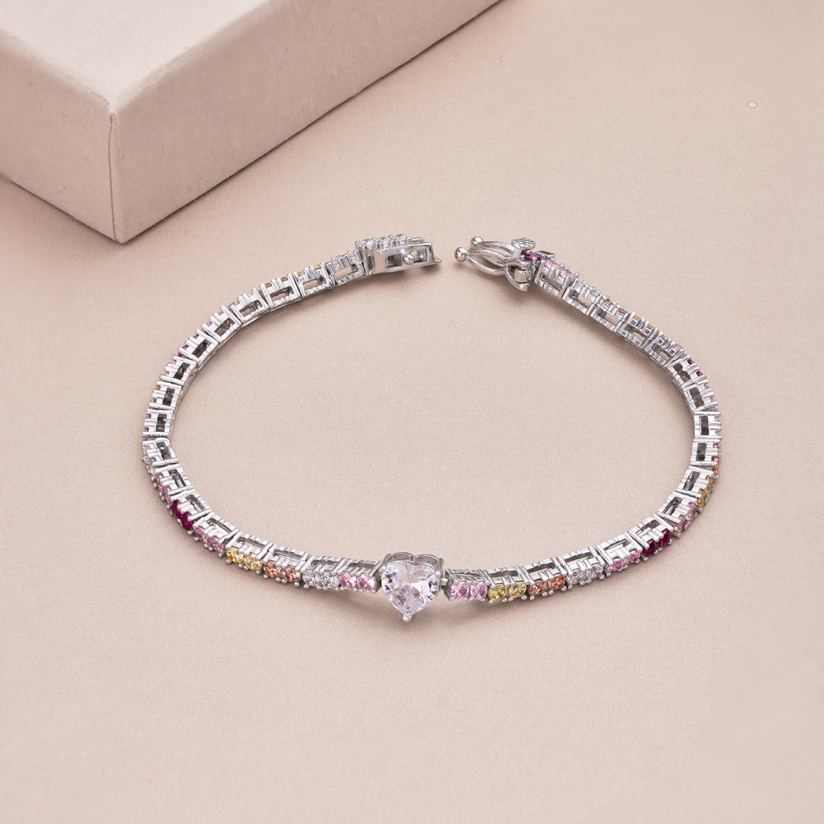 [Polaidi Jewelry]Delicate Romantic Heart Shape Lover Bracelet