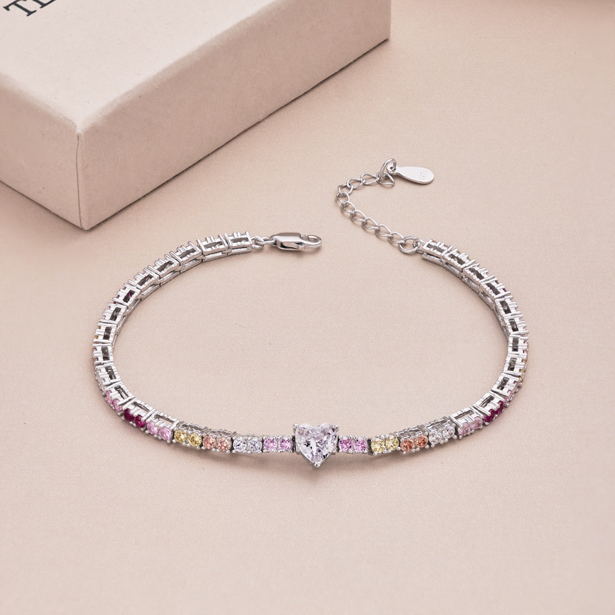 [Polaidi Jewelry]Delicate Romantic Heart Shape Lover Bracelet