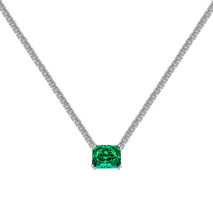 [Polaidi Jewelry]4.0 Carat Elegant Radiant Cut Necklace