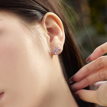 [Polaidi Jewelry]Four-Leaf Clover Eight-Pointed Star Earrings