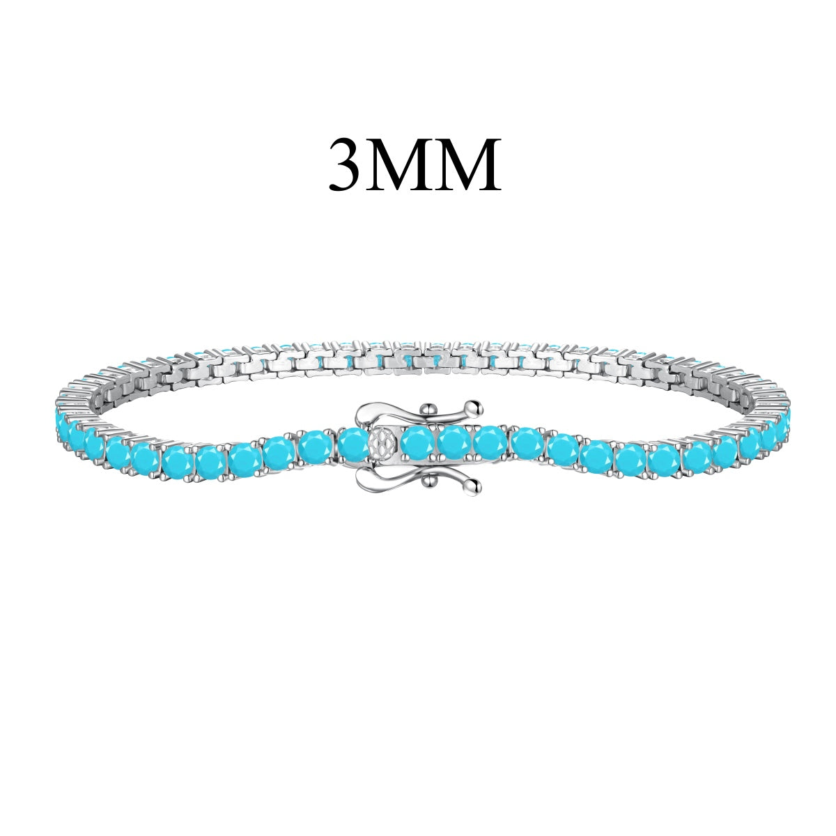 [Polaidi Jewelry]Dainty Charming Round Cut Tennis Bracelet