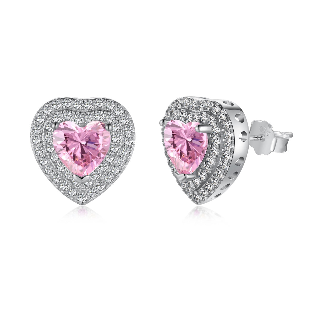 [Polaidi Jewelry]Dazzling Heart Shape Lover Earrings