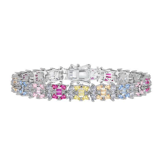[Polaidi Jewelry]Delicate Colorful Multi Cut Party Bracelet