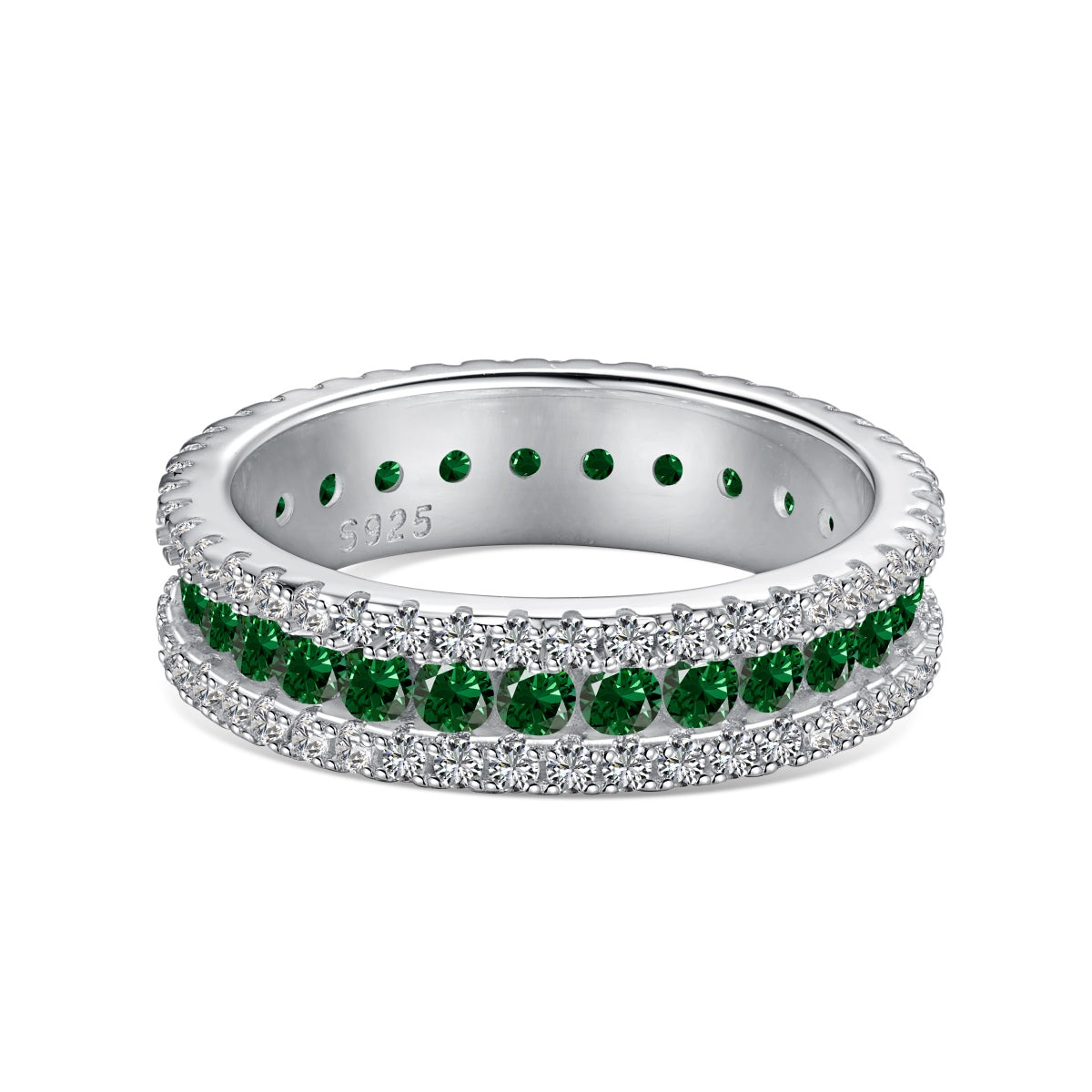 [Polaidi Jewelry]Delicate Colorful Round Cut Daily Ring
