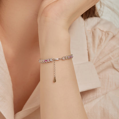 [Polaidi Jewelry]Delicate Colorful Multi Cut Daily Bracelet