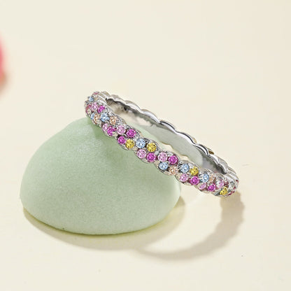 [Polaidi Jewelry]Dainty Ebullient Round Cut Daily Ring
