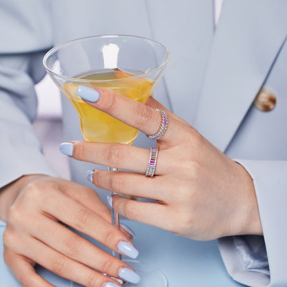 [Polaidi Jewelry]Splashy Ornate Emerald Cut Cocktail Ring