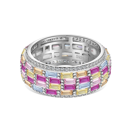 [Polaidi Jewelry]Radiant Colorful Radiant Cut Daily Ring