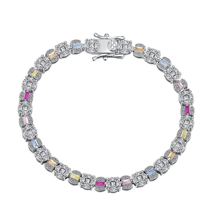 [Polaidi Jewelry]Dazzling Radiant Multi Cut Daily Bracelet