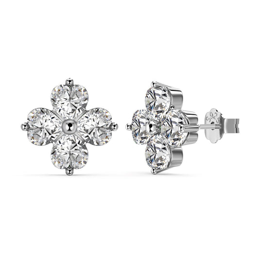 [Polaidi Jewelry]Four-Leaf Clover Ball Earrings