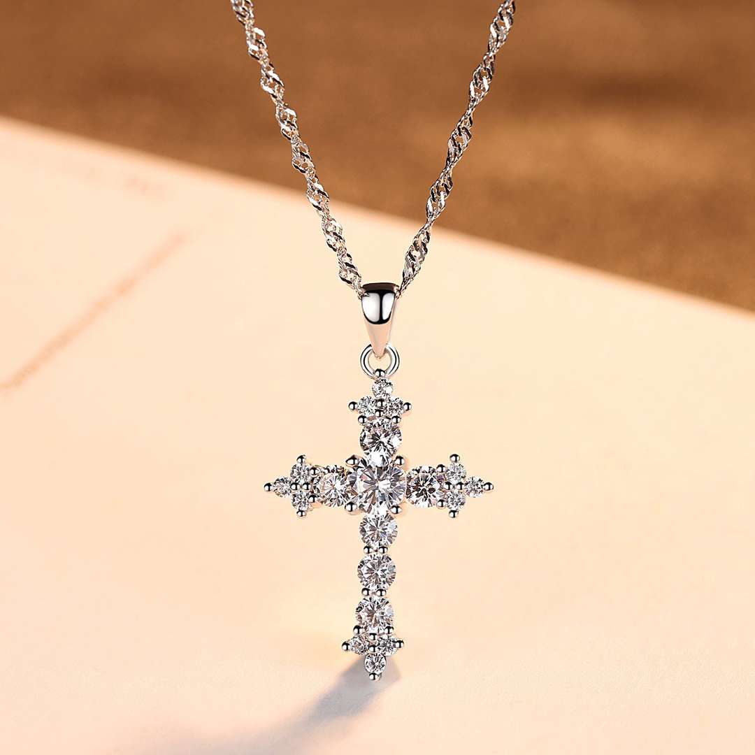 [Polaidi Jewelry]Delicate Cross Shape Necklace