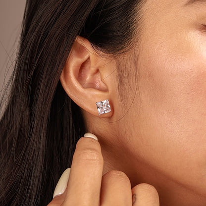 [Polaidi Jewelry]Ornate Square Shape Earrings