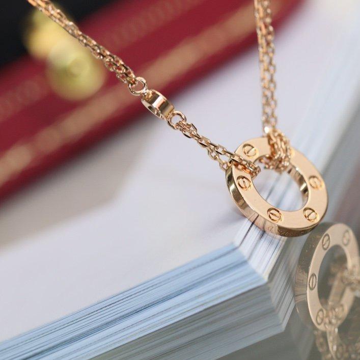 [：Polaidi Jewelry]LOVE NECKLACE ADJUSTABLE ROSE GOLD 2 DIAMOND