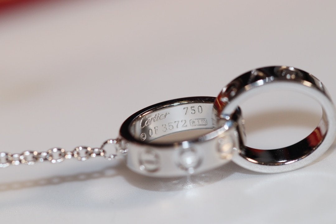 [：Polaidi Jewelry]LOVE NECKLACE ピンクゴールド＆シルバー
