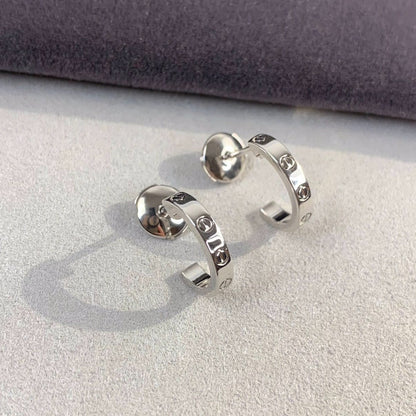 [Polaidi Jewelry]LOVE EARRINGS 2.65MM SILVER