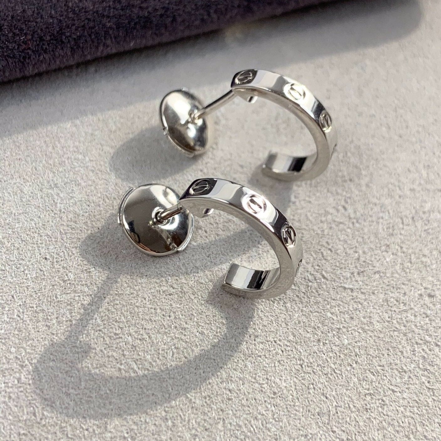 [：Polaidi Jewelry]LOVE EARRINGS 2.65MM SILVER