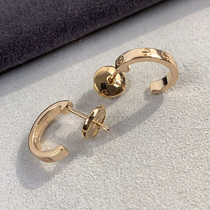 [Polaidi Jewelry]LOVE EARRINGS 2.65MM PINK GOLD