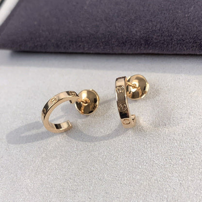 [：Polaidi Jewelry]LOVE EARRINGS 2.65MM PINK GOLD
