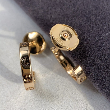 [Polaidi Jewelry]LOVE EARRINGS 2.65MM PINK GOLD