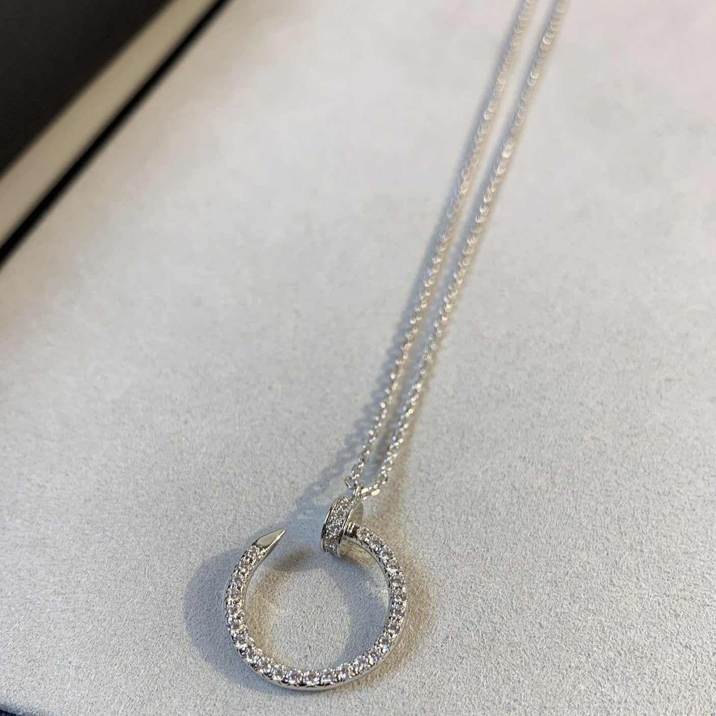 [：Polaidi Jewelry]JUSTE NECKLACE SILVER DIAMONDS