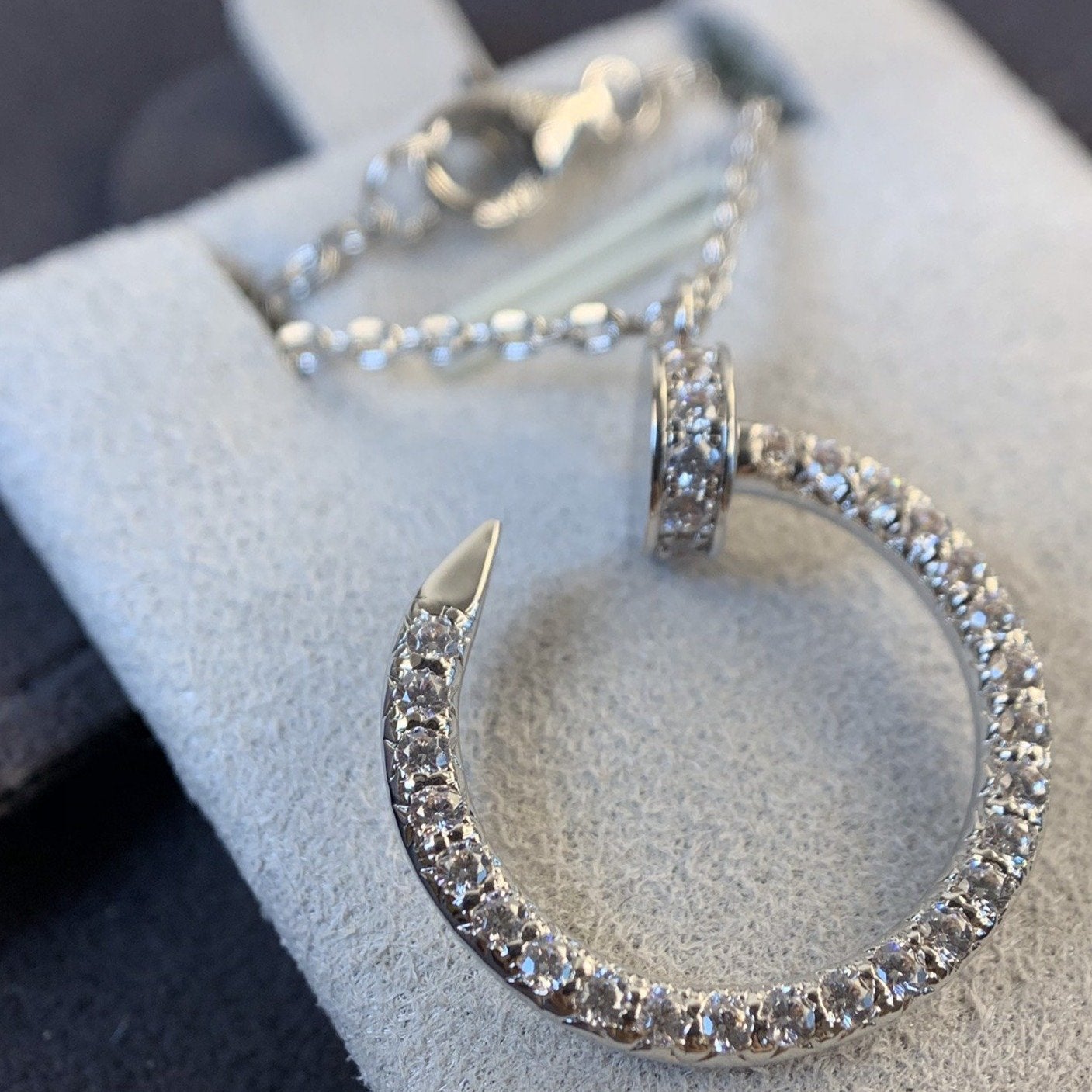 [Polaidi Jewelry]JUSTE NECKLACE SILVER DIAMONDS
