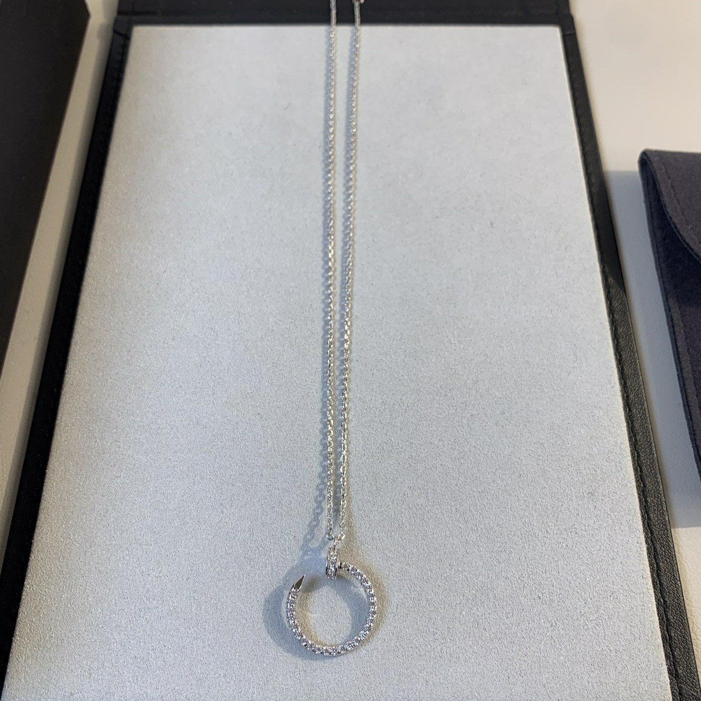 [Polaidi Jewelry]JUSTE NECKLACE SILVER DIAMONDS