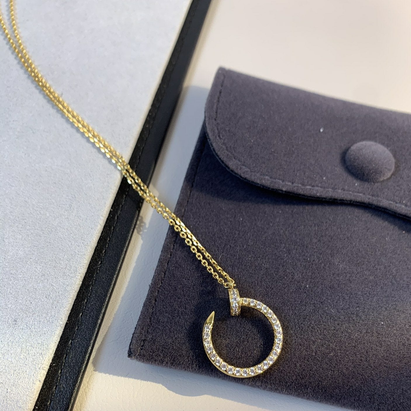 [：Polaidi Jewelry]JUSTE NECKLACE GOLD DIAMONDS