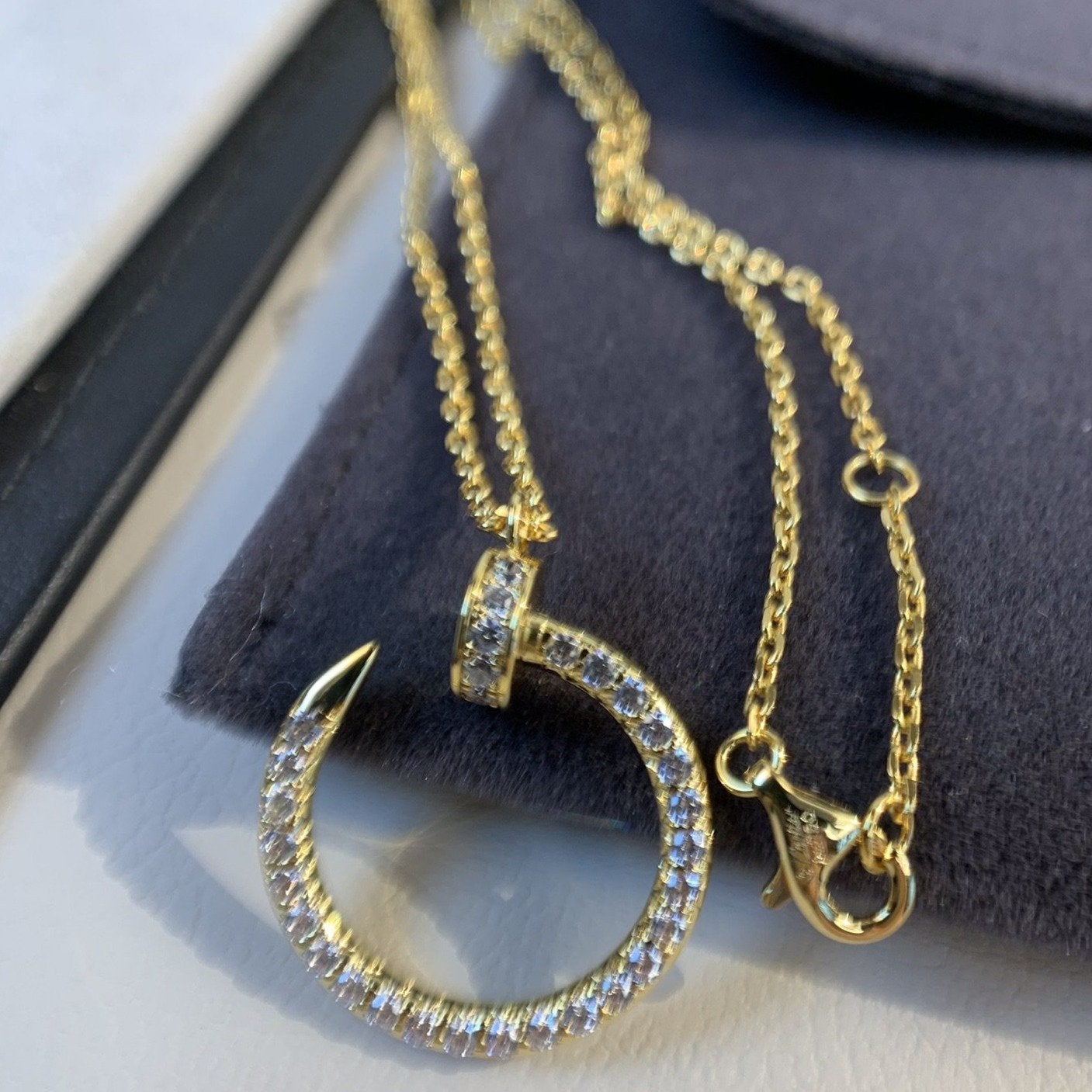 [：Polaidi Jewelry]JUSTE NECKLACE GOLD DIAMONDS