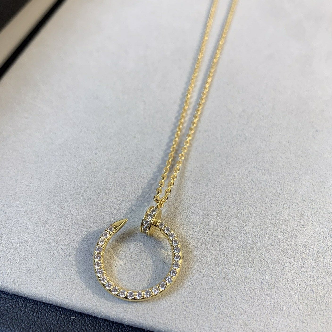 [Polaidi Jewelry]JUSTE NECKLACE GOLD DIAMONDS