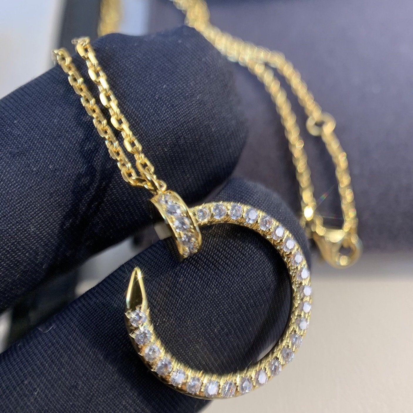 [：Polaidi Jewelry]JUSTE NECKLACE GOLD DIAMONDS