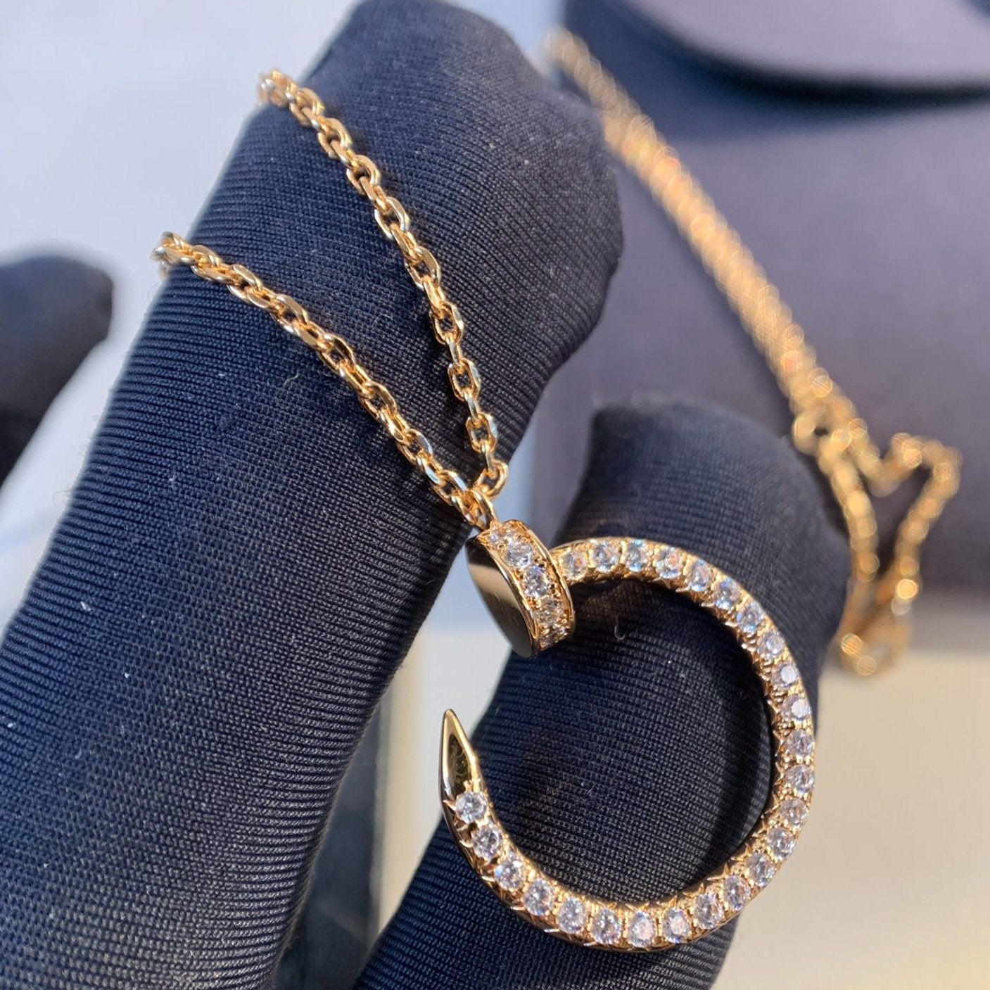 [：Polaidi Jewelry]JUSTE NECKLACE PINK GOLD DIAMONDS