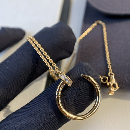 [Polaidi Jewelry]JUSTE NECKLACE PINK GOLD DIAMONDS