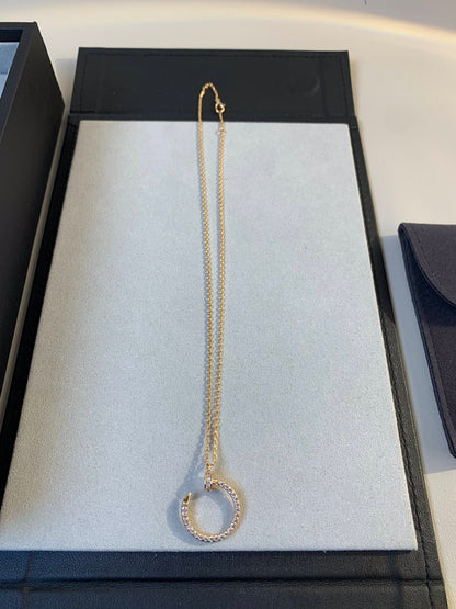 [：Polaidi Jewelry]JUSTE NECKLACE PINK GOLD DIAMONDS