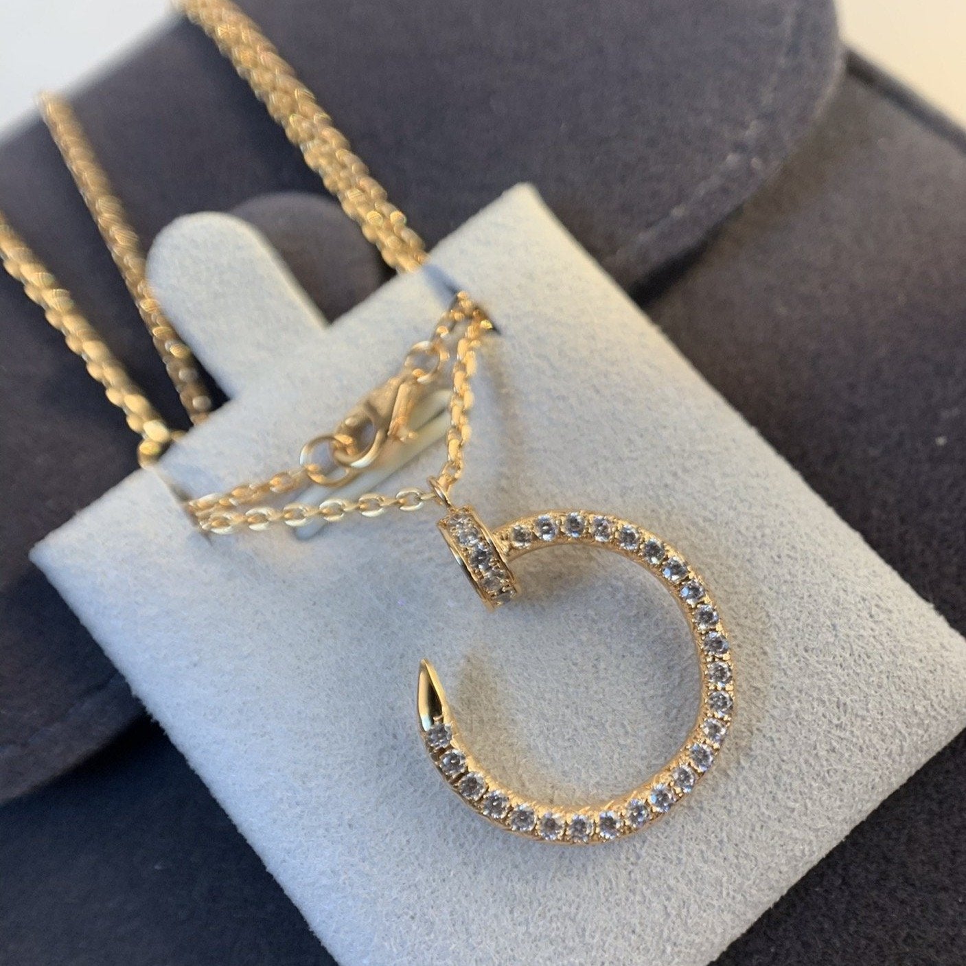 [Polaidi Jewelry]JUSTE NECKLACE PINK GOLD DIAMONDS