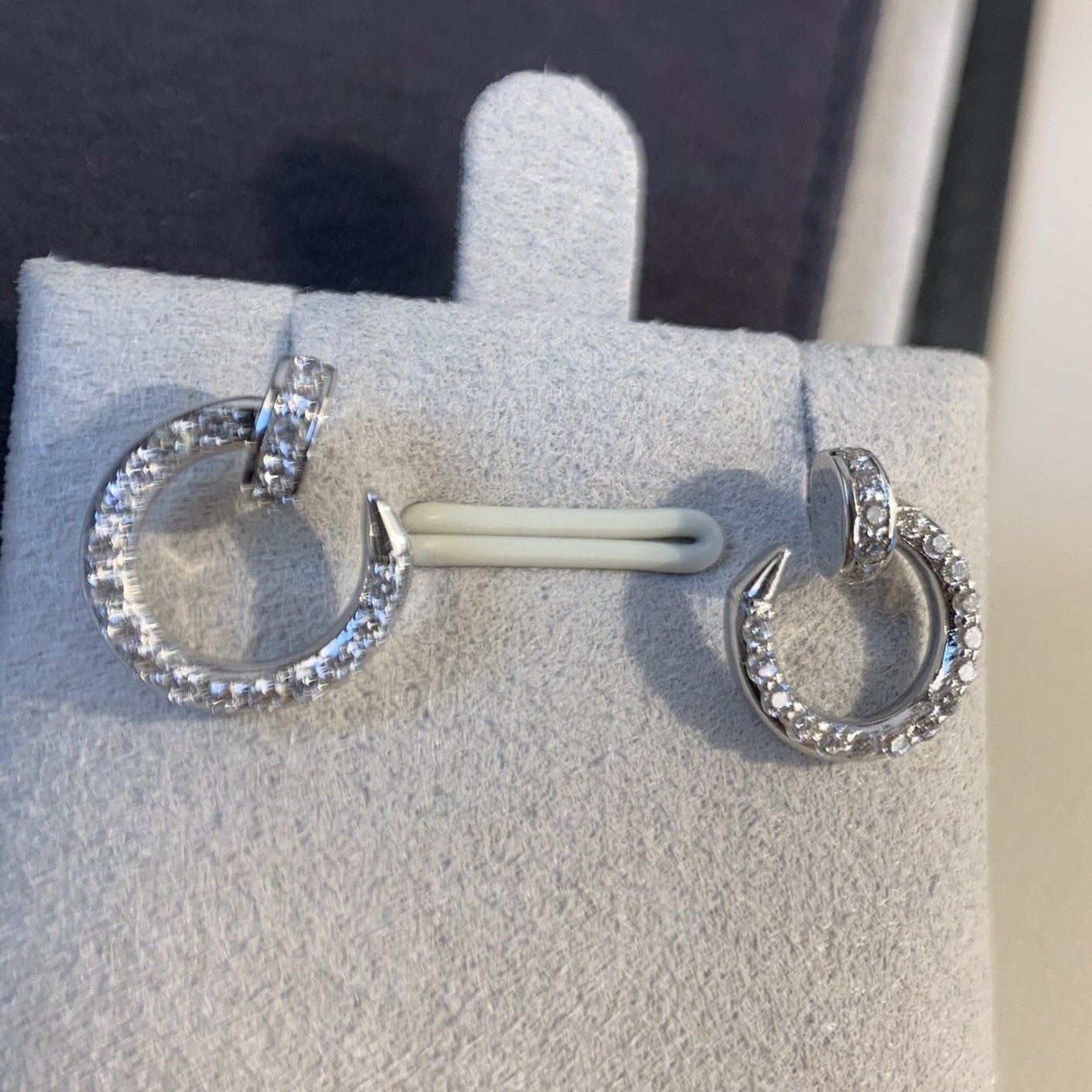 [：Polaidi Jewelry]JUSTE EARRINGS SILVER DIAMONDS