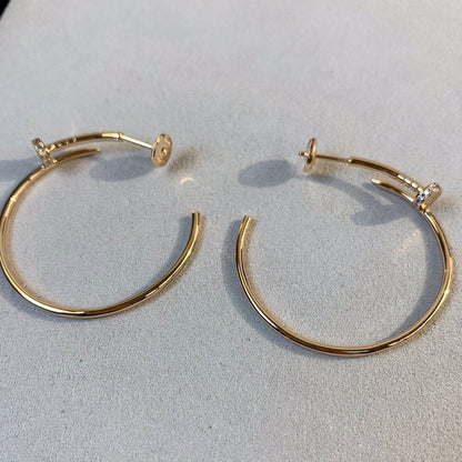 [Polaidi Jewelry]JUSTE EARRINGS GOLD DIAMONDS 1.8MM