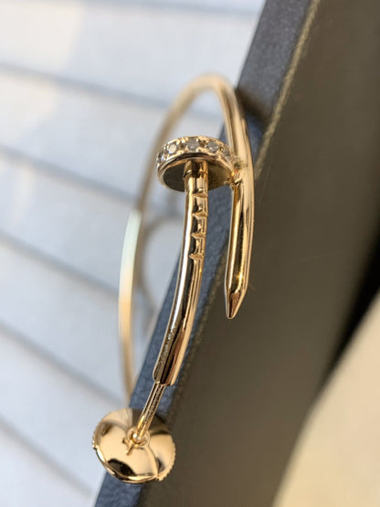 [Polaidi Jewelry]JUSTE EARRINGS GOLD DIAMONDS 1.8MM