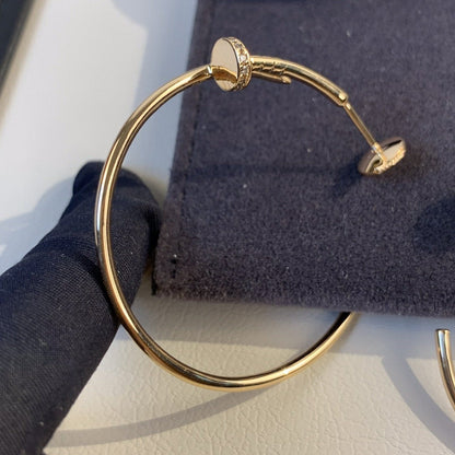 [Polaidi Jewelry]JUSTE EARRINGS GOLD DIAMONDS 1.8MM