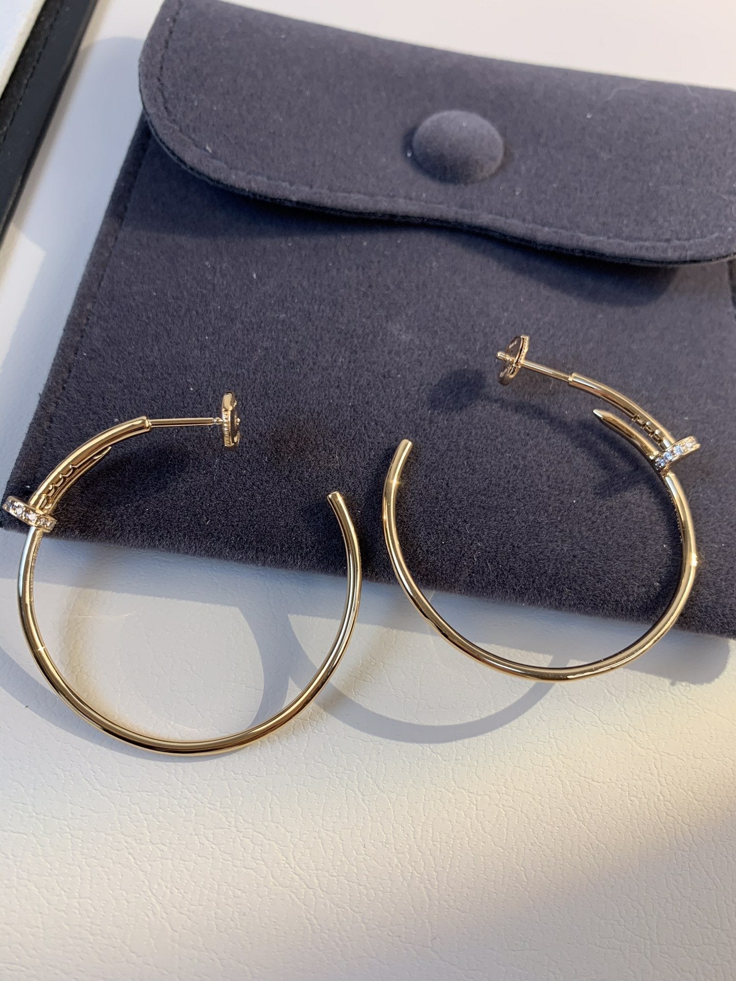 [：Polaidi Jewelry]JUSTE EARRINGS GOLD DIAMONDS 1.8MM