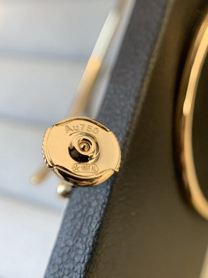 [Polaidi Jewelry]JUSTE EARRINGS GOLD DIAMONDS 1.8MM