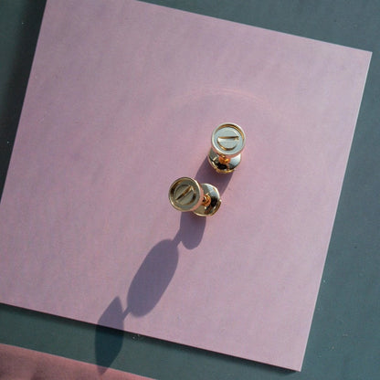 [Polaidi Jewelry]LOVE EARRINGS PINK GOLD 10MM