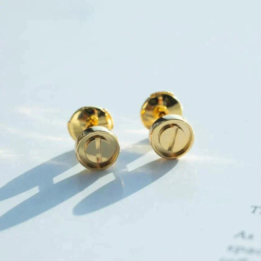 [：Polaidi Jewelry]LOVE EARRINGS GOLD 10MM