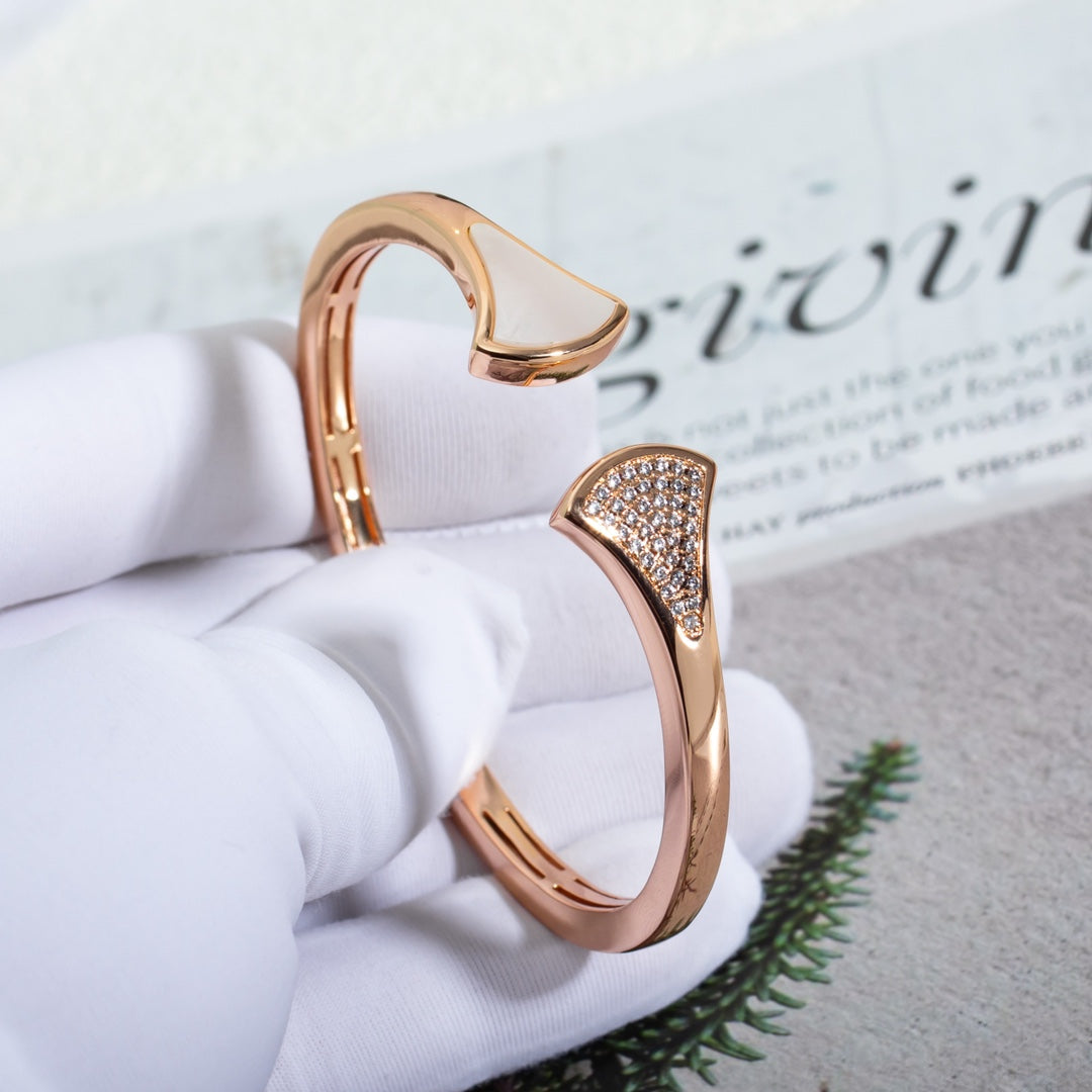 [Polaidi Jewelry]DREAM BRACELET OPEN PINK GOLD MOP DIAMOND
