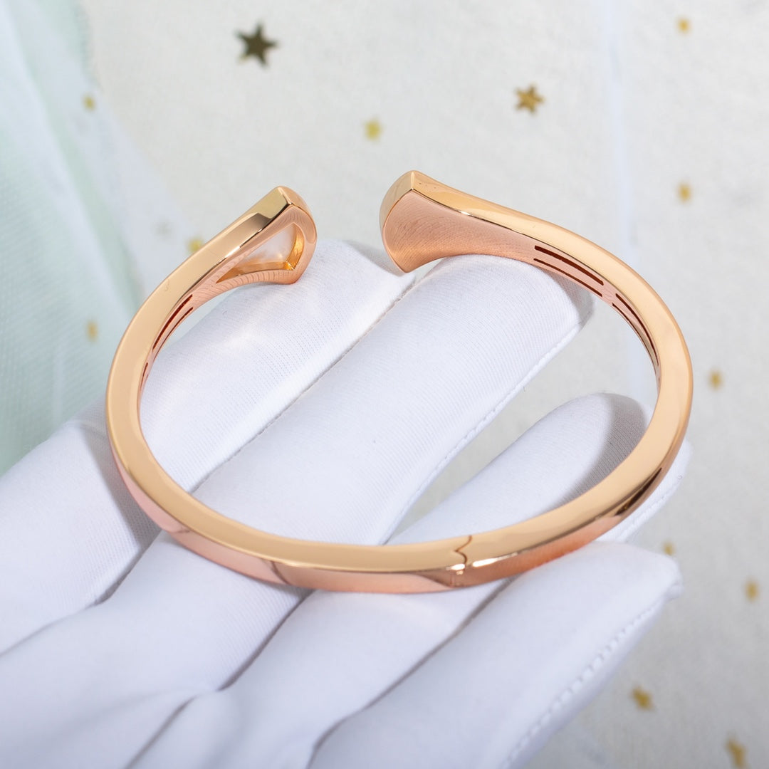[Polaidi Jewelry]DREAM BRACELET OPEN PINK GOLD MOP DIAMOND