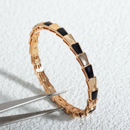 [Polaidi Jewelry]SERPENTI BRACELET PINK GOLD ONYX