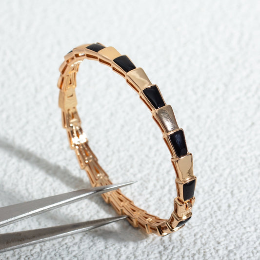 [Polaidi Jewelry]SERPENTI BRACELET PINK GOLD ONYX