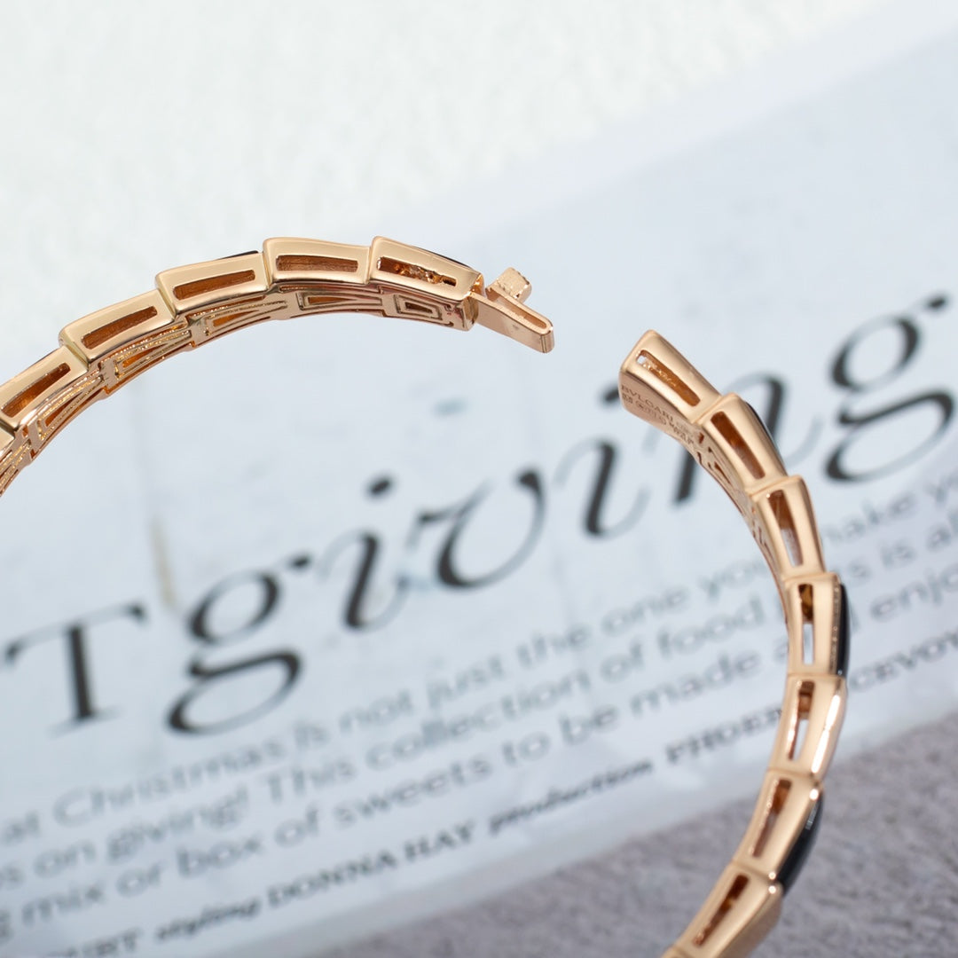 [Polaidi Jewelry]SERPENTI BRACELET PINK GOLD ONYX