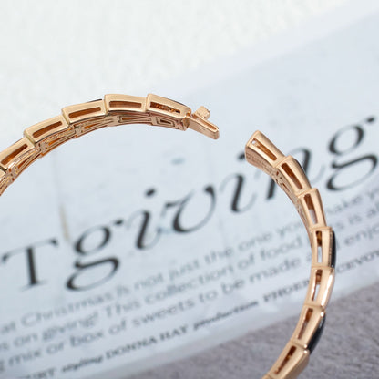 [Polaidi Jewelry]SERPENTI BRACELET PINK GOLD ONYX
