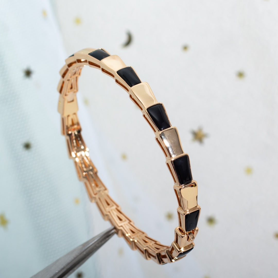 [Polaidi Jewelry]SERPENTI BRACELET PINK GOLD ONYX