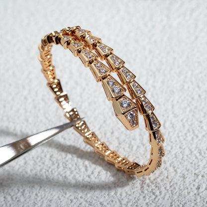 [Polaidi Jewelry]SERPENTI BRACELET 6.8MM PINK GOLD DIAMOND